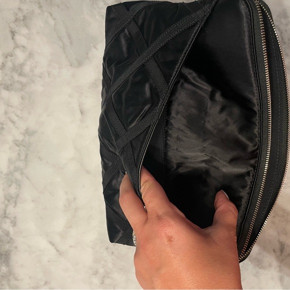 BNIB Chanel black grosgrain nylon foldable tote/clutch quilted gold brand new - Picture 12 of 16